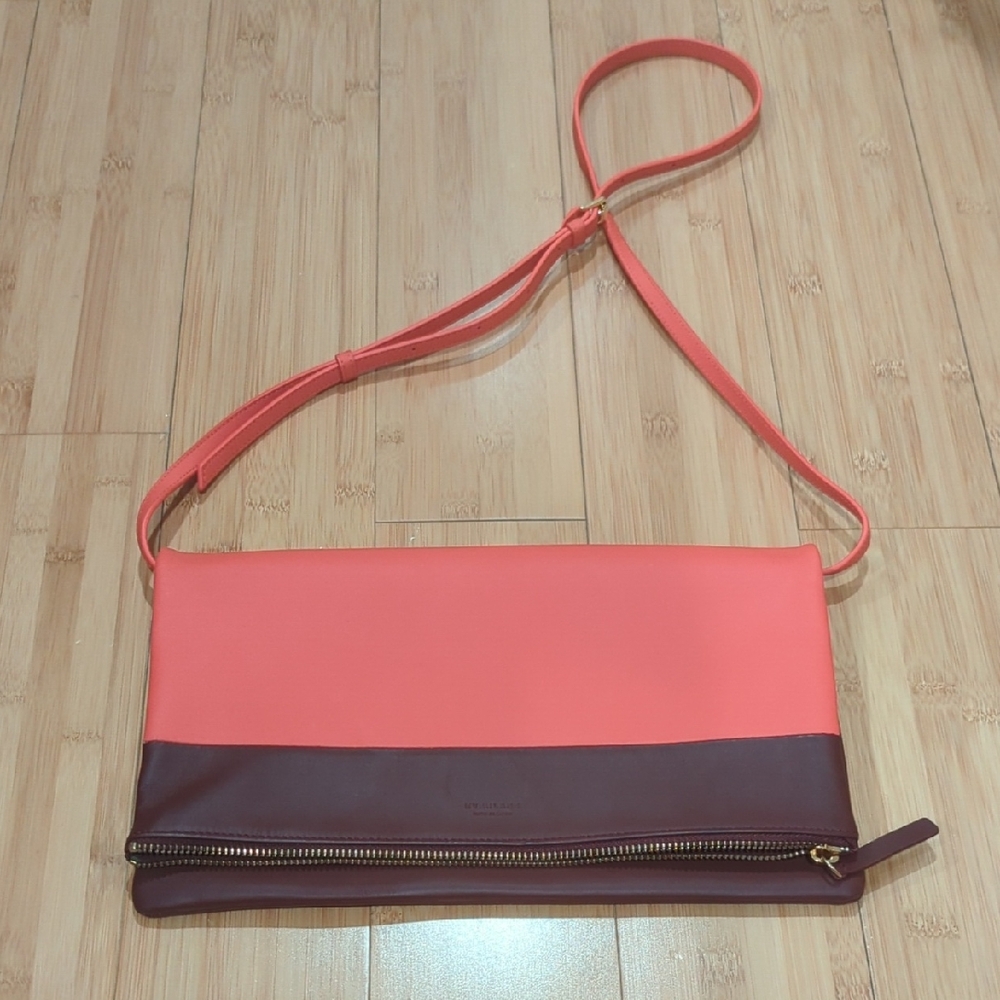 Elegant Coral and Oxblood Women's Crossbody